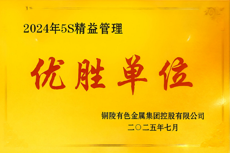 公司榮獲集團公司2024年5S精益管理優勝單位